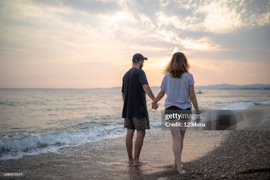Lovely Middle Eastern Couple At Beach