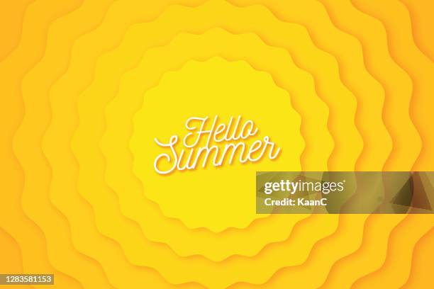 hello summer concept. abstract design colorful background stock illustration - hello summer stock illustrations