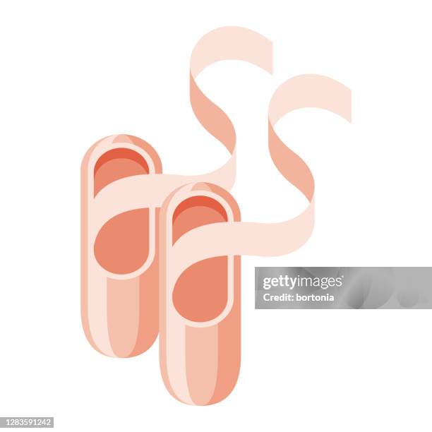 illustrazioni stock, clip art, cartoni animati e icone di tendenza di icona balletto su sfondo trasparente - scarpette-per-danza-classica
