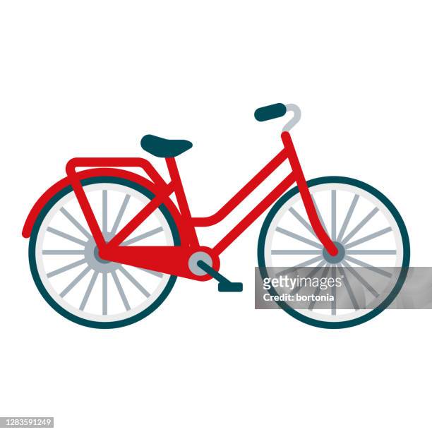 bicycle icon on transparent background - cycling stock illustrations