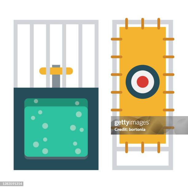 dunk tank icon on transparent background - chemical storage stock illustrations
