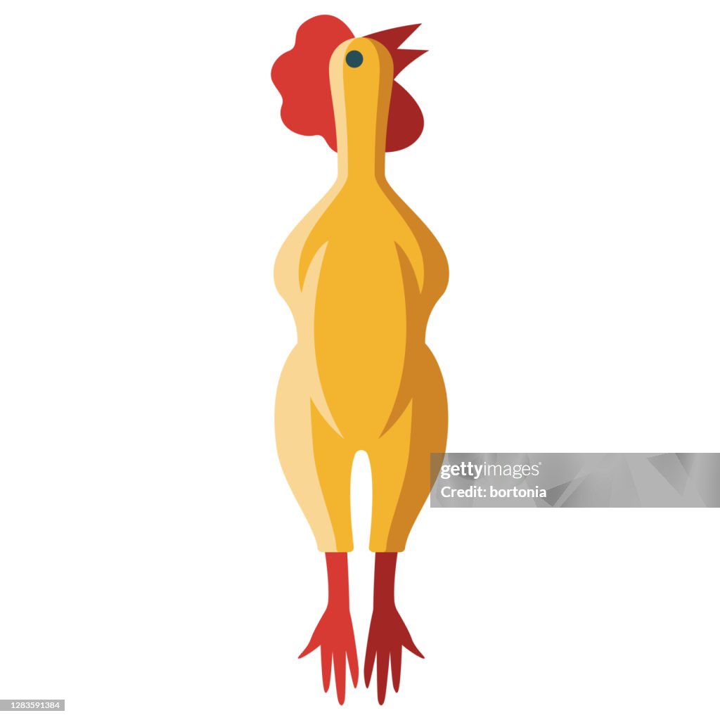 Rubber Chicken Icon on Transparent Background