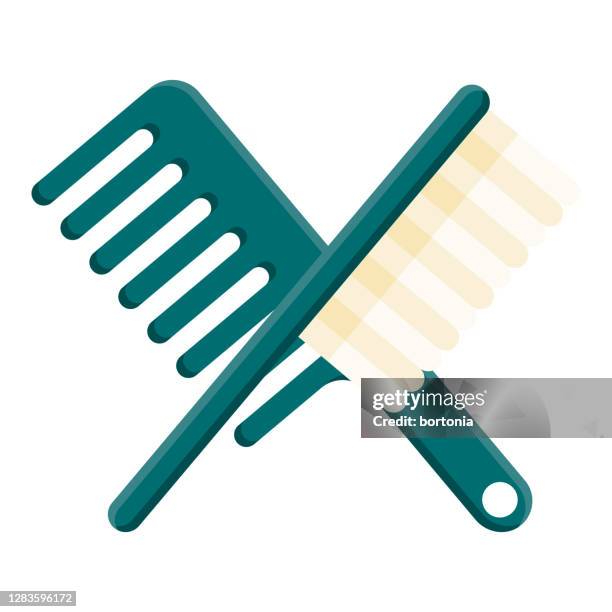 hairbrush icon on transparent background - hairbrush stock illustrations