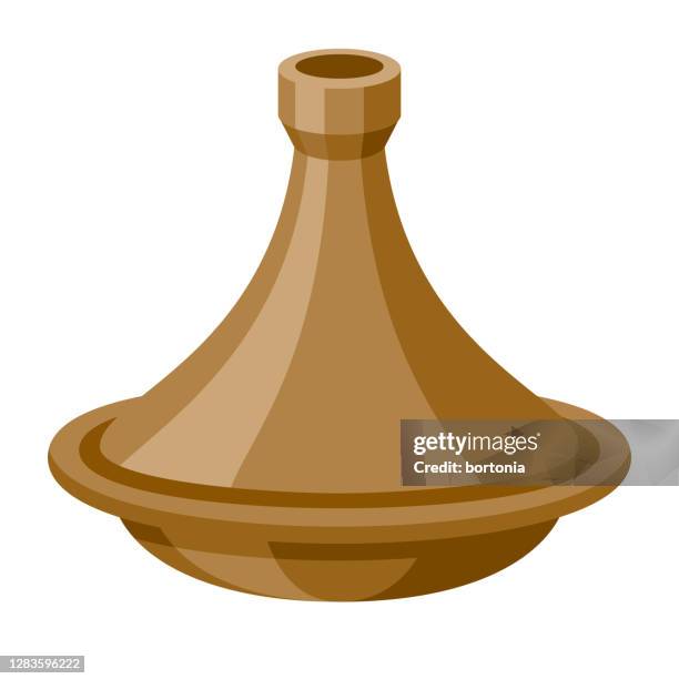 tajine icon on transparent background - moroccan food stock illustrations