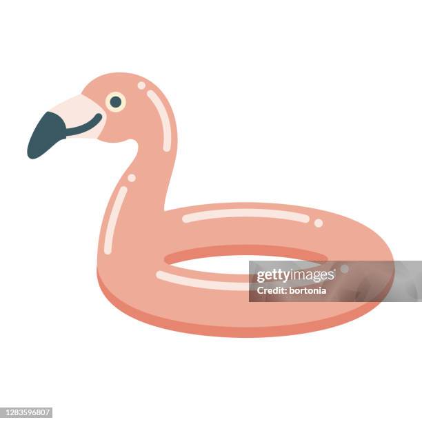 ilustraciones, imágenes clip art, dibujos animados e iconos de stock de icono de juguete de la piscina sobre el fondo transparente - flamenco rosa
