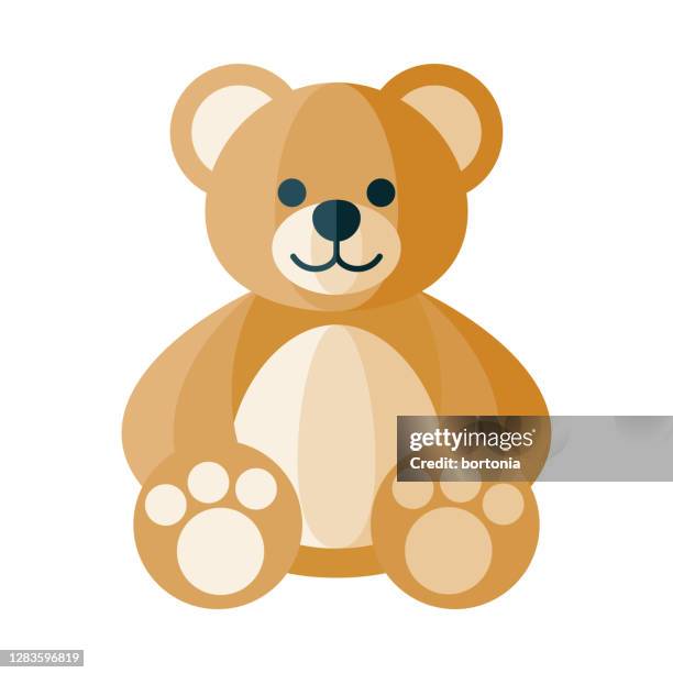 teddybär-symbol auf transparentem hintergrund - teddybär freisteller stock-grafiken, -clipart, -cartoons und -symbole