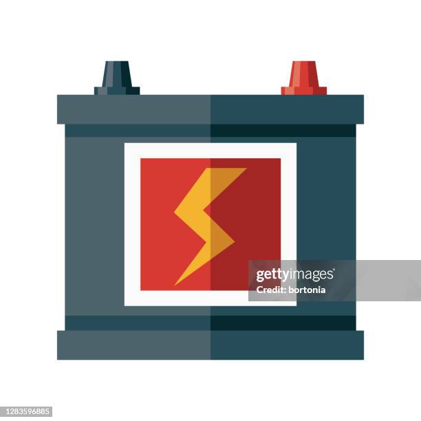 battery icon on transparent background - car battery stock illustrations