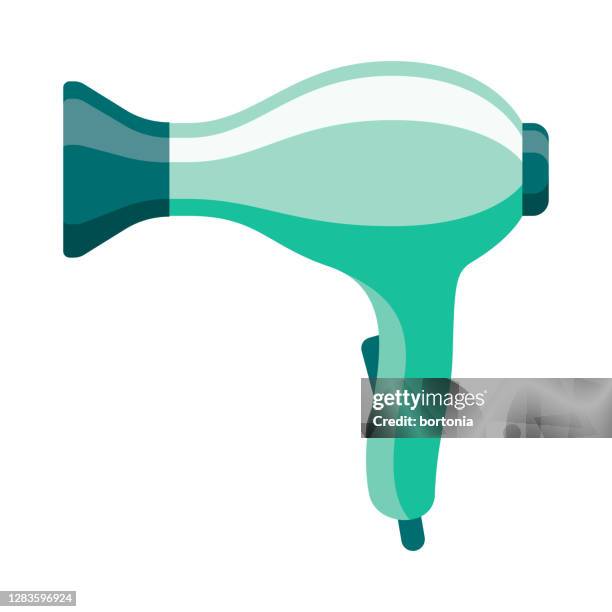 hair dryer icon on transparent background - hair dryer stock illustrations