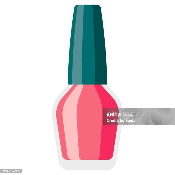 nail polish icon on transparent background - nail varnish stock illustrations