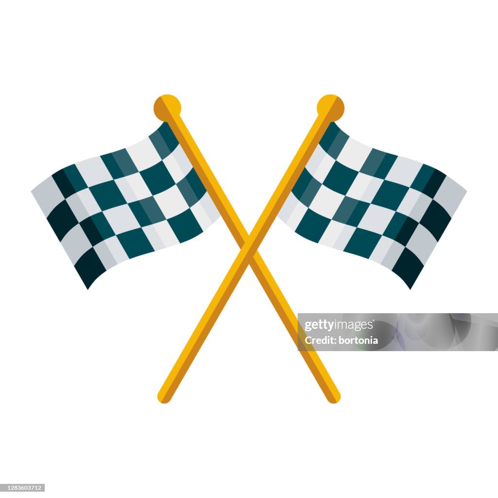 Checkered Flags Icon auf transparentem Hintergrund