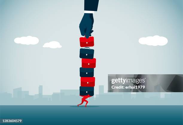 overworked - touching shoulder stock illustrations