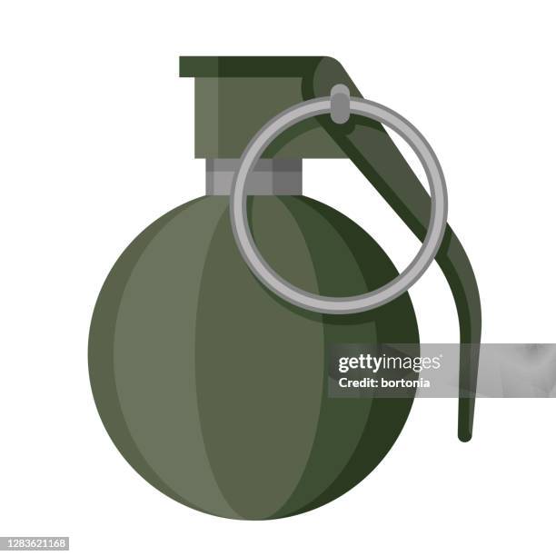 illustrations, cliparts, dessins animés et icônes de icône grenade sur fond transparent - grenade à main