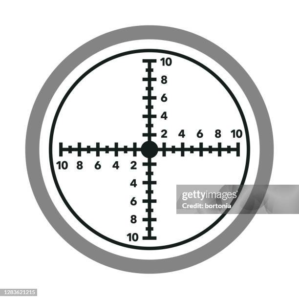 ilustrações de stock, clip art, desenhos animados e ícones de target sight icon on transparent background - alvo militar