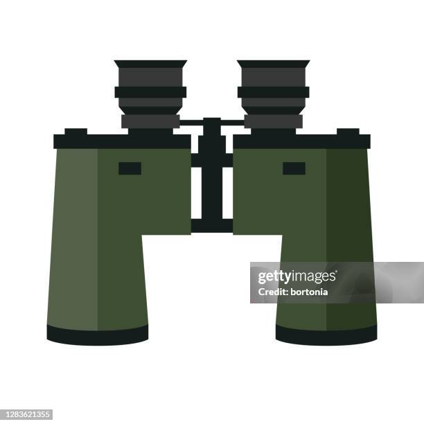 binoculars icon on transparent background - military binoculars stock illustrations
