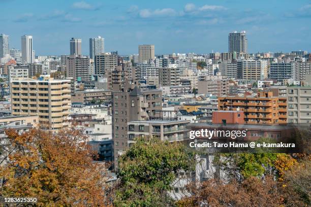 residential buildings in sapporo city of japan - townscape 個照片及圖片檔