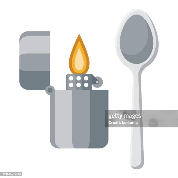 heroin addiction icon on transparent background - cocaine stock illustrations