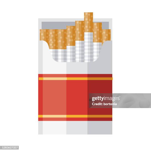 ilustraciones, imágenes clip art, dibujos animados e iconos de stock de icono de fumar sobre el fondo transparente - paquete de cigarrillos