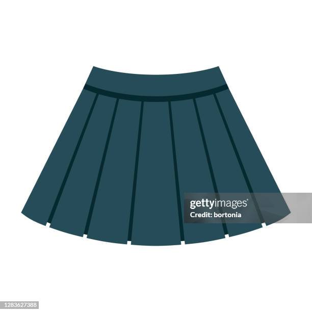 pleated skirt icon on transparent background - pleated skirt stock illustrations