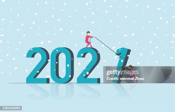 new year's day - 2021 stock illustrations
