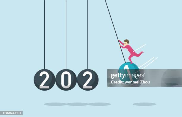 new year's eve - pendulum stock illustrations