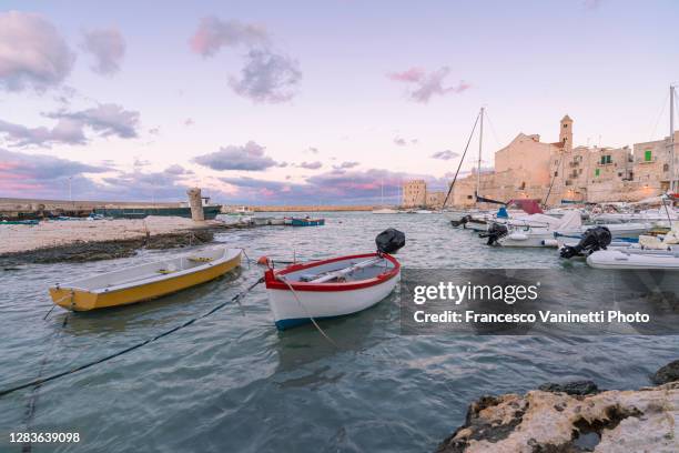 giovinazzo at sunset, bari province, italy. - giovinazzo stock pictures, royalty-free photos & images