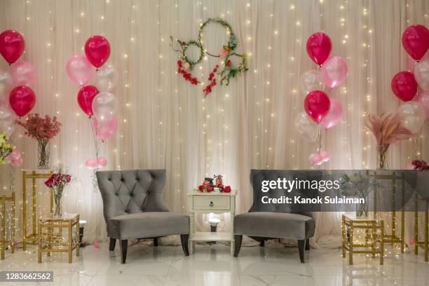 wedding ceromony decoration - ballroom convention stock pictures, royalty-free photos & images