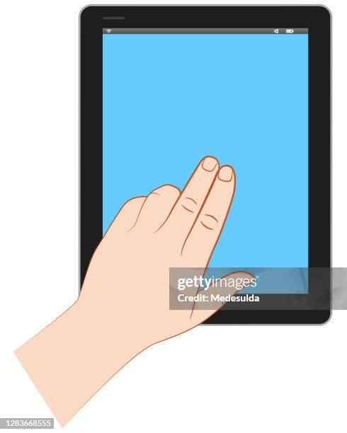 internet - tablet screen close up stock illustrations