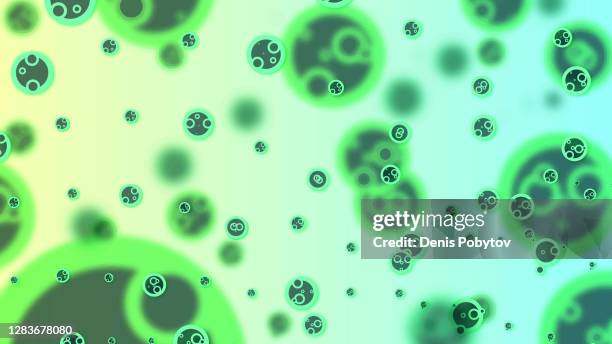 abstract geometric illustration - bacteria in the habitat. - lab blur background stock illustrations