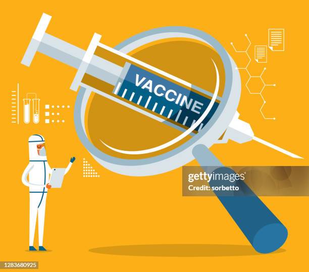 laboratory stock - vaccine - microbiologist stock illustrations
