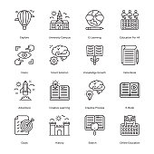 Online Education Outline Icons