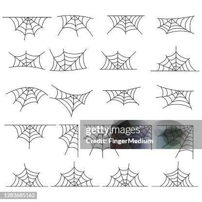 Spider web icon set Spider web icon set