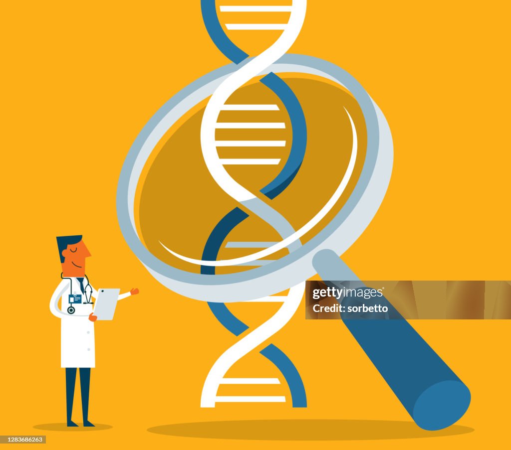 Magnifying Glass Dna High-Res Vector Graphic - Getty Images