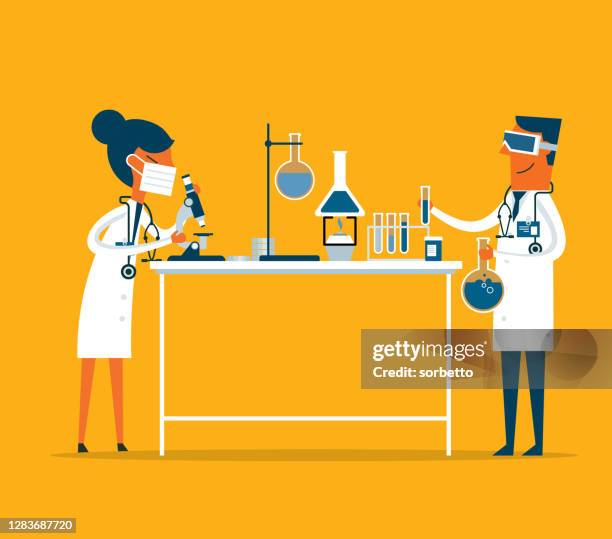 laboratory stock - drug development stock illustrations
