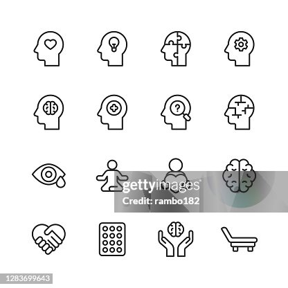 Geestelijke gezondheid en welzijn Lijn Iconen. Bewerkbare lijn. Pixel Perfect. Voor mobiel en web. Bevat iconen als Angst, Zorg, Depressie, Emotionele Stress, Gezondheidszorg, Geneeskunde, Menselijk Brein, Eenzaamheid, Psychotherapie, Verdriet, Ondersteuni Geestelijke gezondheid en welzijn Lijn Iconen. Bewerkbare lijn. Pixel Perfect. Voor mobiel en web. Bevat iconen als Angst, Zorg, Depressie, Emotionele Stress, Gezondheidszorg, Geneeskunde, Menselijk Brein, Eenzaamheid, Psychotherapie, Verdriet, Ondersteuni