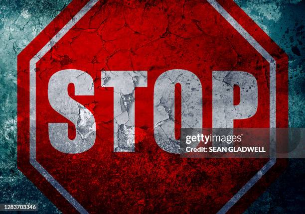Stop Sign Damage Damaged Stop Sign Photos and Premium High Res Pictures - Getty Images