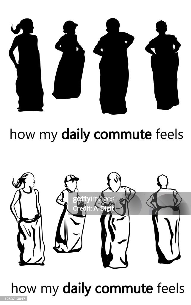 Daily Commute Race Silhouette