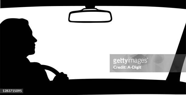 car interior driver winshield - spiegel stock-grafiken, -clipart, -cartoons und -symbole