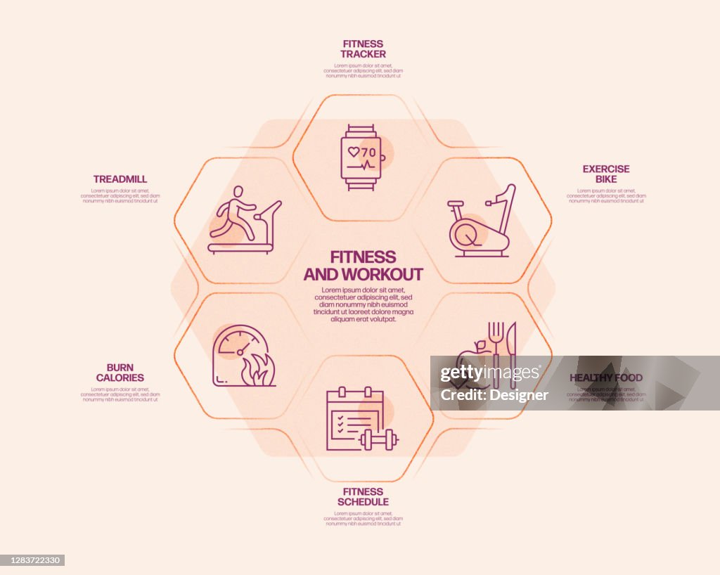 Fitness And Workout Related Process Infographic Template Process ...