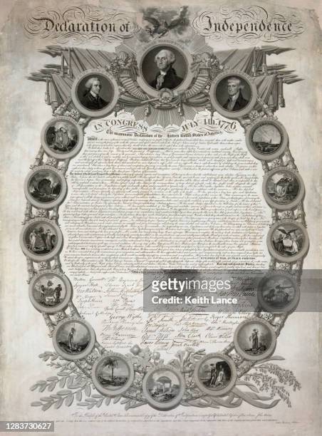 declaration of independence - us president stock illustrations