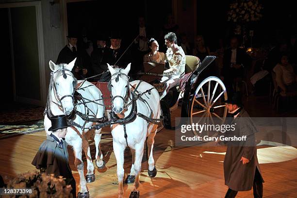 View of the horse and carriage presentation during the 56th annual Viennese Opera Ball at The Waldorf=Astoria on February 4, 2011 in New York City.