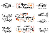 Thanksgiving cards, vector set