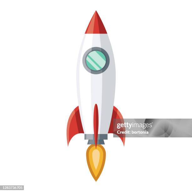 stockillustraties, clipart, cartoons en iconen met pictogram opstartraket op transparante achtergrond - raket ruimteschip