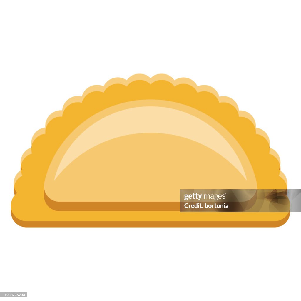 Agnolotti Pasta Icon on Transparent Background