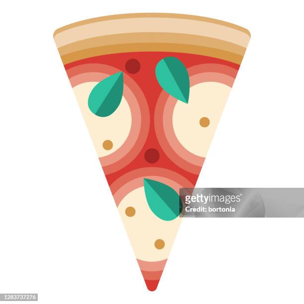 pizza margherita icon on transparent background - vegetarian pizza stock illustrations