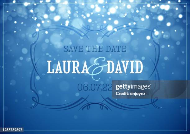 sparkling lights wedding invitation - firework border stock illustrations