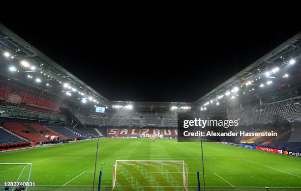 General view inside the stadium prior to the UEFA Champions League Group A stage match between RB Salzburg and FC Bayern Muenchen at Red Bull Arena...