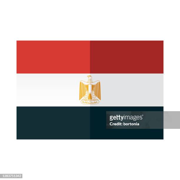 egyptian flag icon on transparent background - egypt flag stock illustrations