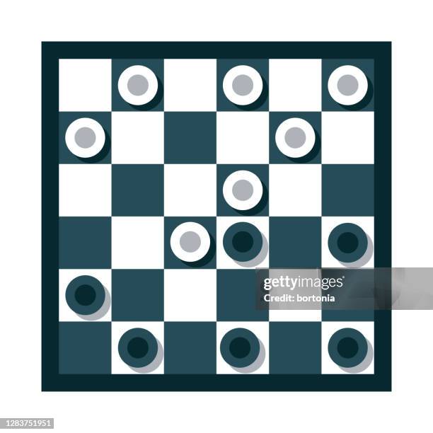 checkers icon on transparent background - checkers game stock illustrations