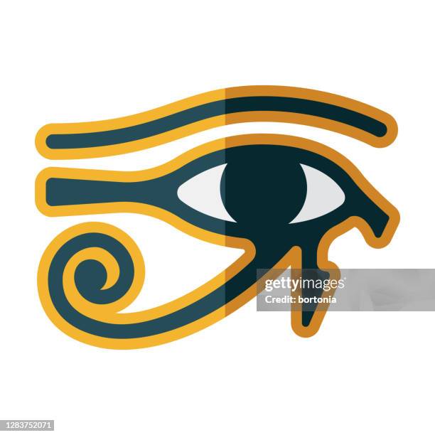 eye of horus icon on transparent background - egyptian god stock illustrations