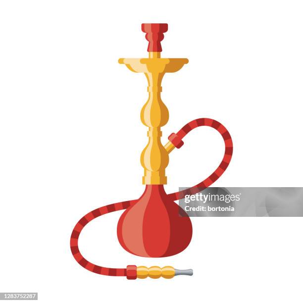 shisha-ikone auf transparentem hintergrund - wasserpfeife stock-grafiken, -clipart, -cartoons und -symbole